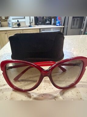 Tom Ford Red Oversized Women's Sunglasses